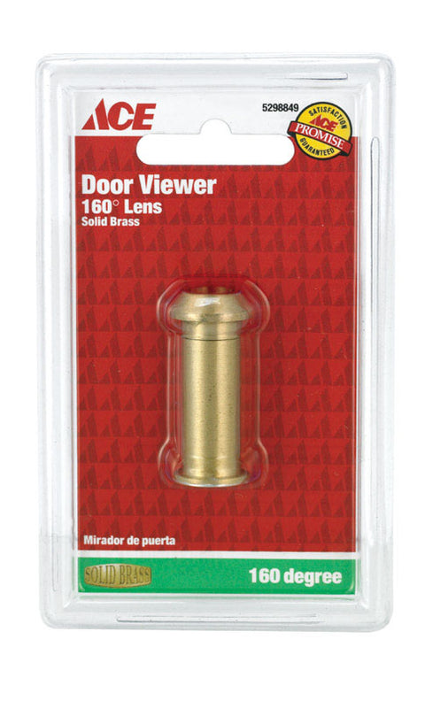 Ace 0.5 in. Dia. 160 deg. Bright Brass Door Viewer