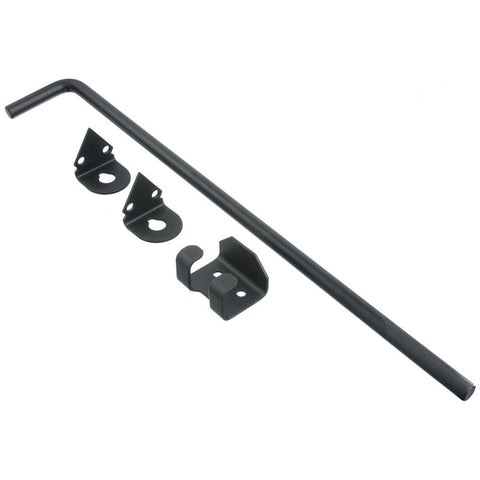 Ace Cane Bolt 18 in. x 1/2 in. Large For Double Doors on Utility Buildings or Large Gates Black