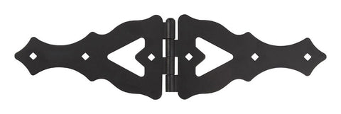 Ace 10 in. H 10 in. Black 1 Ornamental Strap Hinge