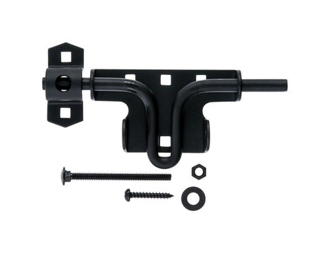 Ace Slide Bolt Gate Latch Swinging 4-1/8 in. For in or Out Swinging Gates Black