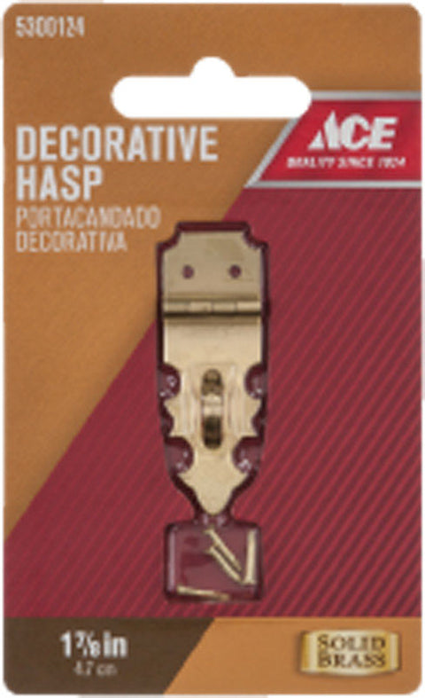 Ace Solid Brass Brass Decorative Hasp 1 pk 1.9 in.