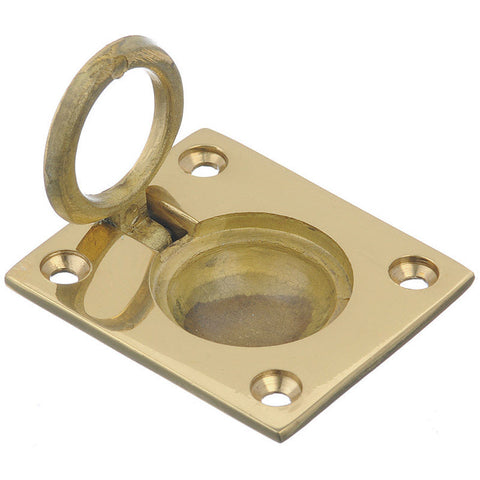 Ace Cabinet Flush Pull 1-3/8 in. L 1-3/8 in. Solid Brass 1 pk