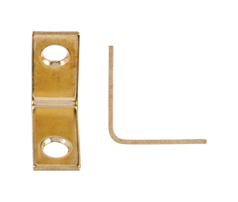 Ace Inside Corner Brace 1 in. x 1/2 in. Brass