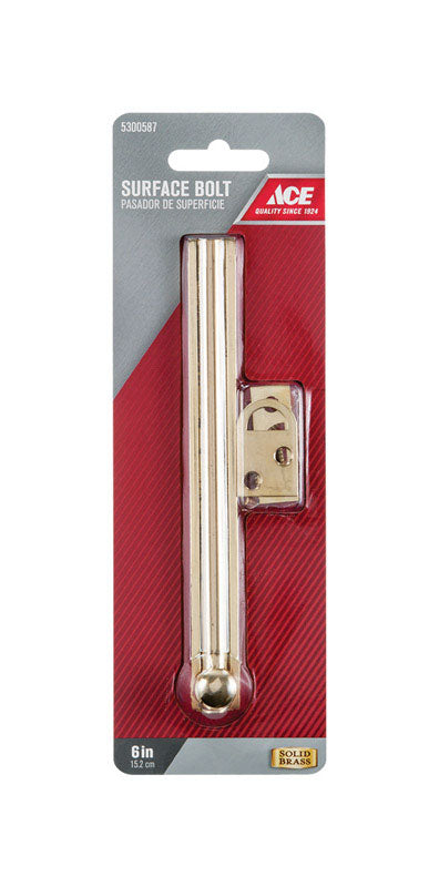 Ace Bright Brass Brass Surface Bolt