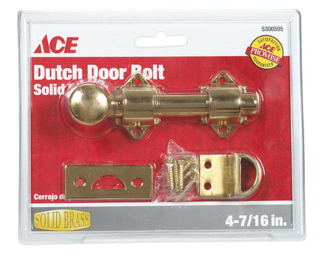 Ace 4.4 in. L Brass Dutch Door Bolt
