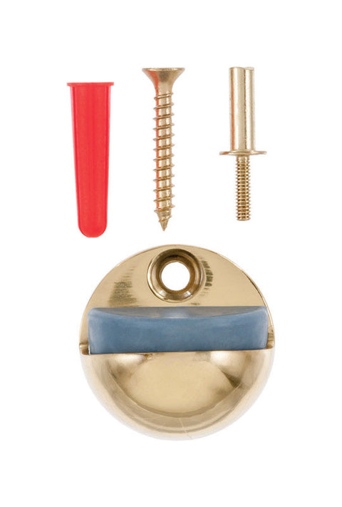 Ace Metal Floor Mount Door Stop 1-1/8 in. H x 1 in. L Brass