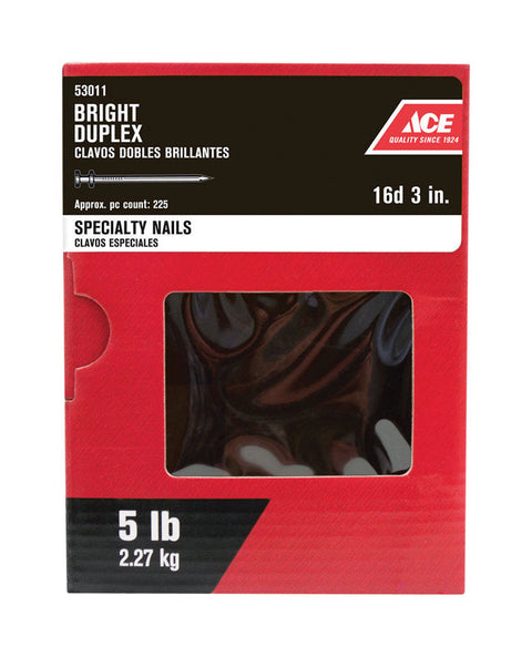 Ace Double 3 in. L Duplex Nail Bright 5 lb.