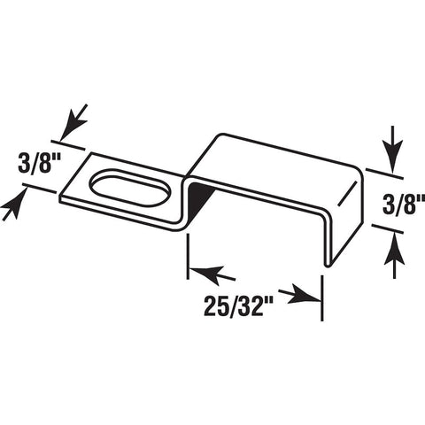 Make-2-Fit PL 7972 Screen Stretch Clip with Screw, Aluminum, Mill, For: 3/8 x 3/4 in Screen Frame