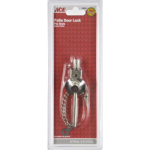 Ace Nickel Nickel Indoor Patio Door Security Pin