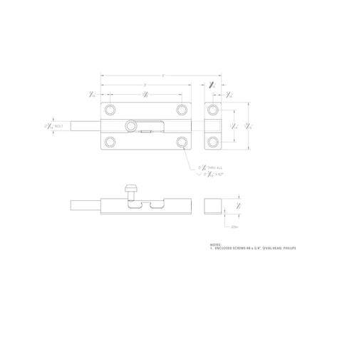 Ace 4 in. L Brass-Plated Steel Barrel Bolt 1 pk