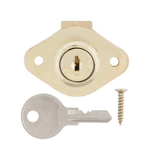 Ace Shell Lock Ace Bright Brass Brass Cam Lock – Shell Lumber and Hardware