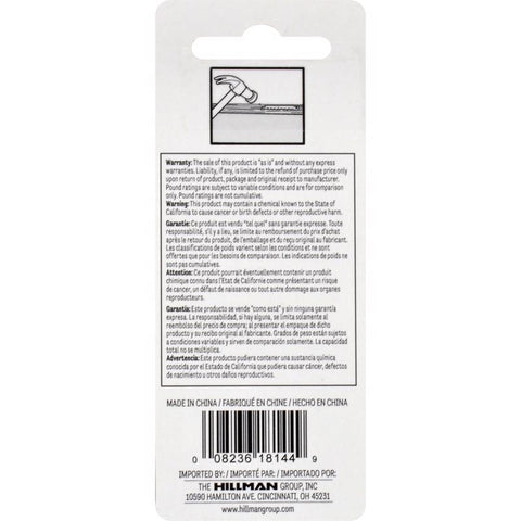 HILLMAN Silver Small Self-Leveling Hanger 1 lb 6 pk, Pack of 10