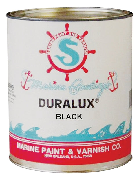 Duralux M722-4 Marine Enamel, High-Gloss, Black, 1 qt Can, Pack of 4