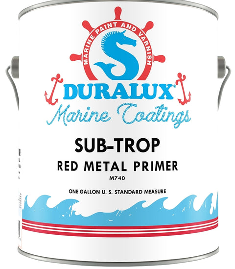 Duralux M740-1 Marine Primer, Flat/Matte, Red, 1 gal, Pack of 4