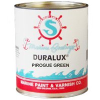 Duralux M746-4 Marine Enamel, Flat, Pirogue Green, 1 qt Can, Pack of 4