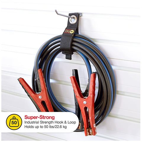 Wrap-It Storage 103-20BX Medium Storage Strap, 2.9 in Dia, 1-1/2 in W, 10 in L, Polypropylene, 50 lb Working Load