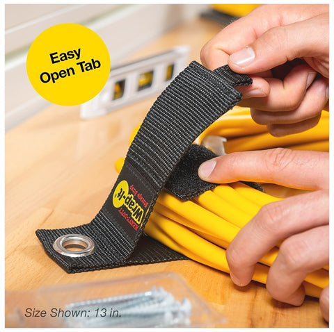 Wrap-It Storage 103-20BX Storage Strap, 2.9 in Dia, 1-1/2 in W, 10 in L, Polypropylene, 50 lb Working Load