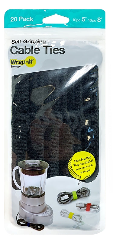 Wrap-It Storage 420-48BL Cable Tie, Nylon, Black