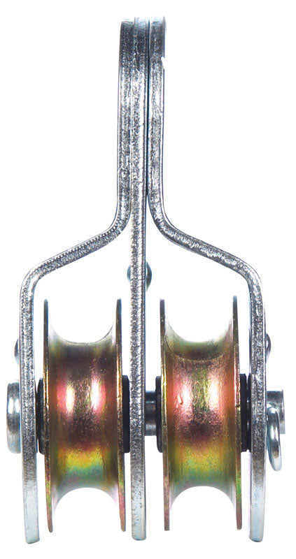 Campbell Chain Double Sheave Rigid Eye Pulley 1-1/2 in. Rigid 400 lb. Steel