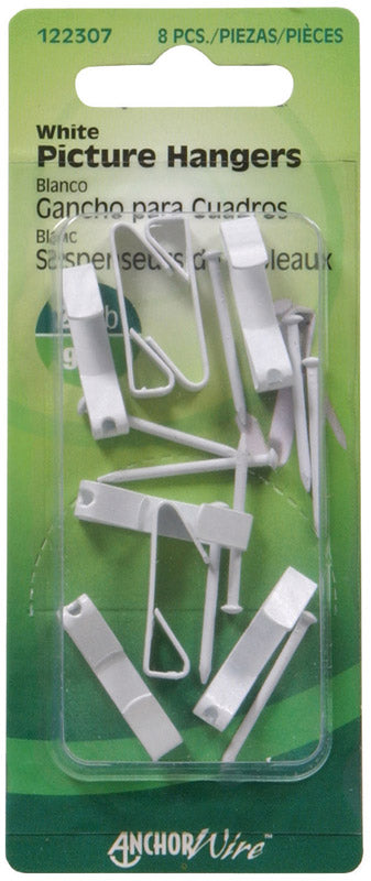 Hillman AnchorWire 20 lb. Steel Standard Picture Hanger 8 pk