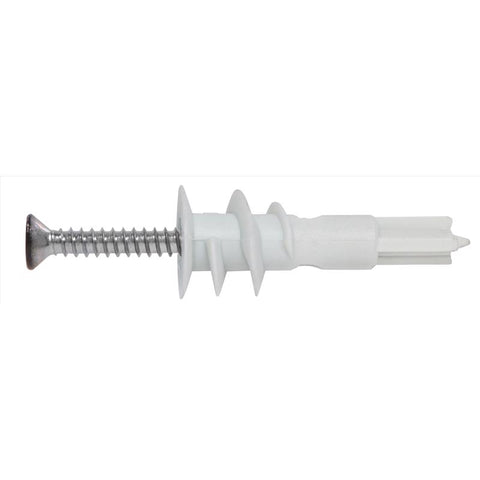HILLMAN .164 in. D X 1.025 in. L Nylon Flat Head Wallboard Anchors 10 pc, Pack of 5