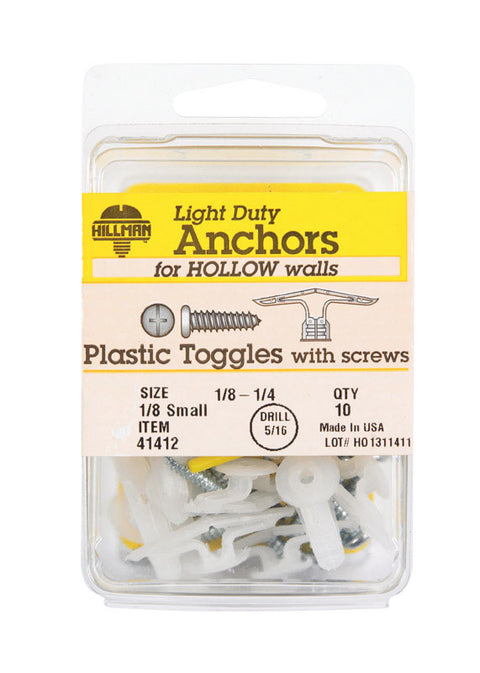 Hillman Pop-Toggle Anchors 1/8 Small 10 pk
