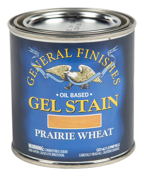 General Finishes PH Stain, Prairie Wheat, Gel, Liquid, 1/2 pt, Can