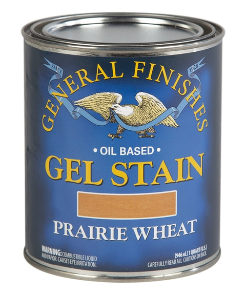General Finishes PQ Stain, Prairie Wheat, Gel, Liquid, 1 qt, Can