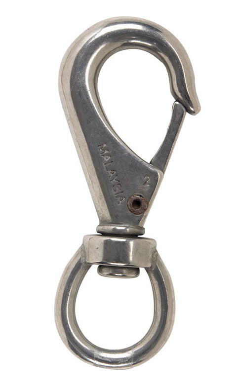 Campbell Chain Polished Round Swivel Eye Boat Snap 7/16 in. Dia. x 3-11/16 in. L 220 lb.