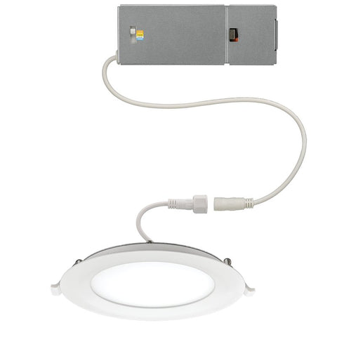 ETI Color Preference Series 53807211 Edge-Lit LED Downlight, 15 W, 120 VAC, LED Lamp, Aluminum, White