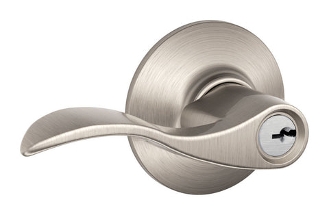 Schlage Accent Entry Lockset Satin Nickel Steel 2 Grade Left and Right Handed Compatible