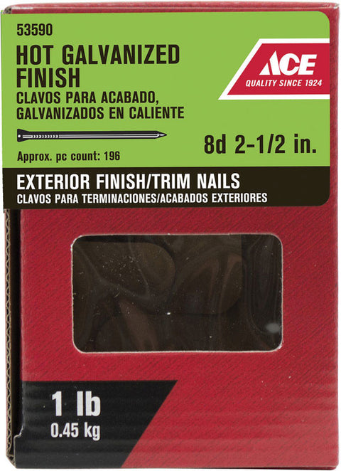Ace Countersunk 2-1/2 in. L Finishing Nail Hot-Dipped Galvanized 1 lb.