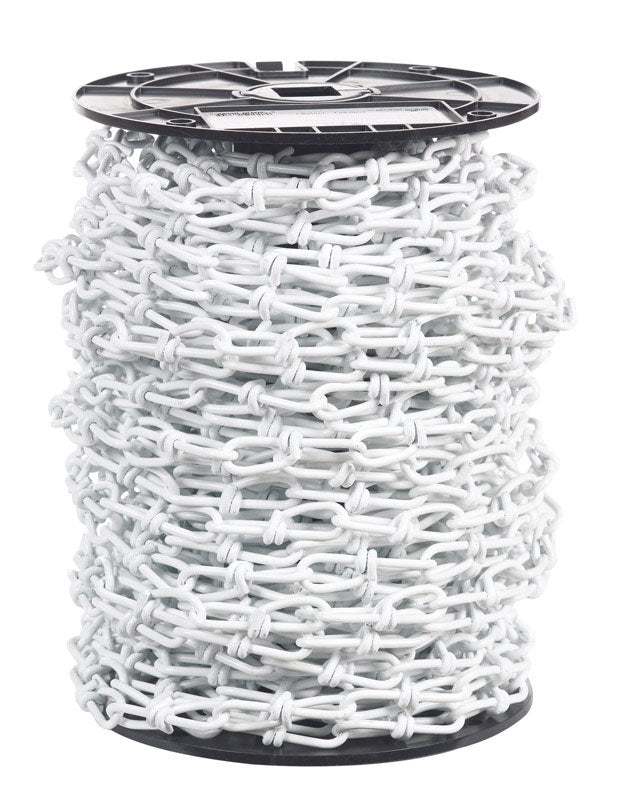 Campbell Chain Double Loop Chain 125 ft. L x 9/64 in. Dia. No. 2/0 Whi ...