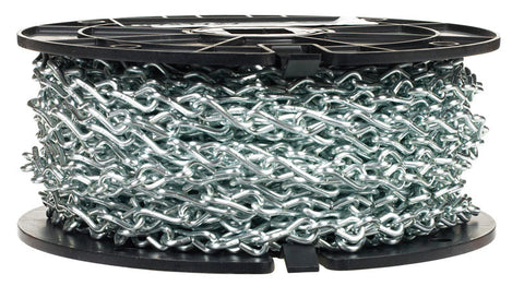 Campbell Chain Single Jack Chain 100 ft. L x 1/8 in. Dia. No 12 Silver Carbon Steel