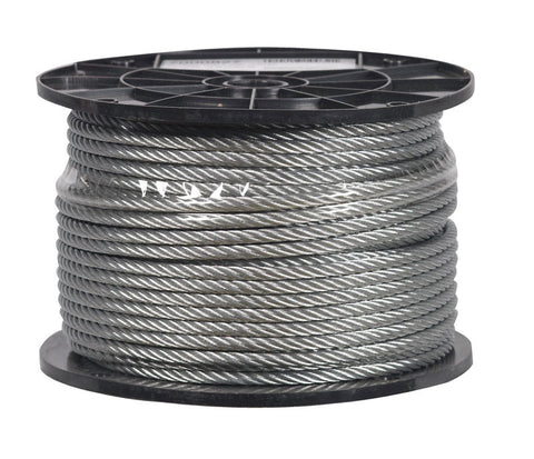 Campbell Chain Galvanized Steel Aircraft Cable 1/4 in. Dia. x 250 ft. L
