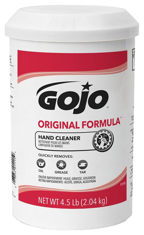 Gojo 1115-06 Hand Cleaner, Liquid, White, Solvent-Like, 4.5 lb, Canister