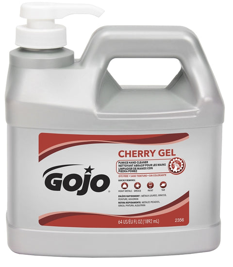 Gojo 2356-04 Hand Cleaner, Gel, Red, Cherry, 0.5 gal, Bottle, Pack of 4
