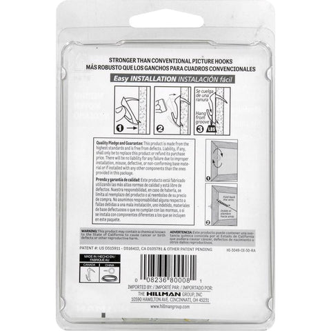 HILLMAN WallBiter Brass-Plated Medium Duty Picture Hook Kit 45 lb 15 pk