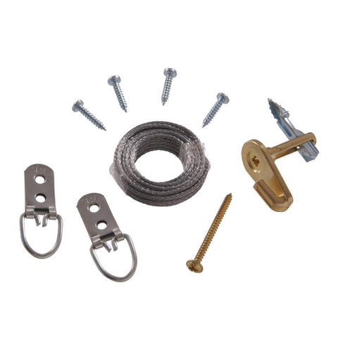 HILLMAN MegaHook Brass-Plated Gold Heavy Duty Picture Hook Kit 75 lb 9 pk