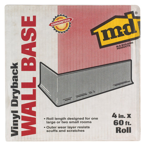 M-D Building Products Coved Wall Base Vinyl 4 in. H x 60 ft. W White