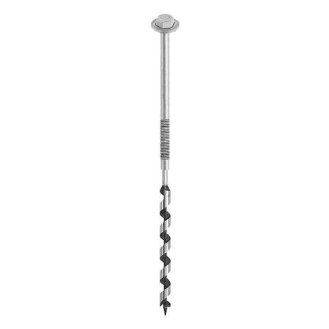 GRK Fasteners AugerBolt Series 81271 Through Bolt Fastener, Coarse Thread, 7 in OAL, Steel, Galvanized