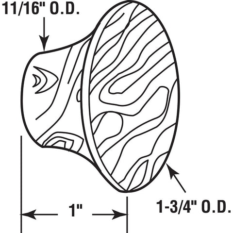Prime-Line N 6756 Pull Knob, Hardwood