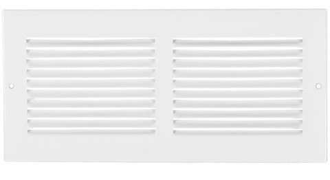 Imperial RG0428 Sidewall Grille, 14 in L, 8 in W, Rectangle, Steel, White