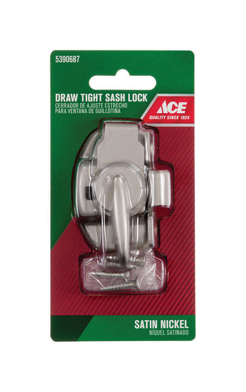 Ace Silver Brass Window Lock 1 pk, Pack of 5