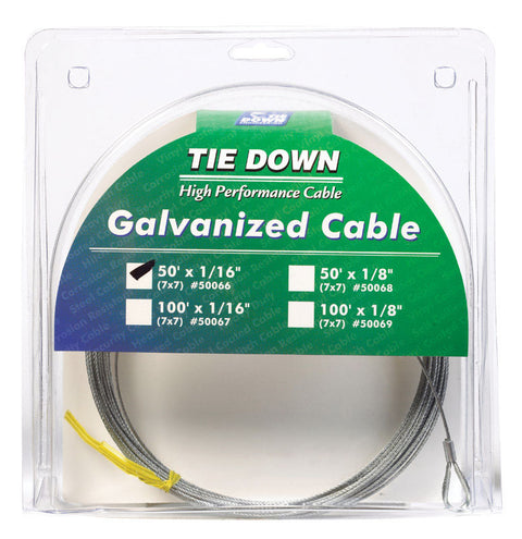 Tie Down Engineering Galvanized Aircraft Cable 1/16 in. Dia. x 50 ft. L
