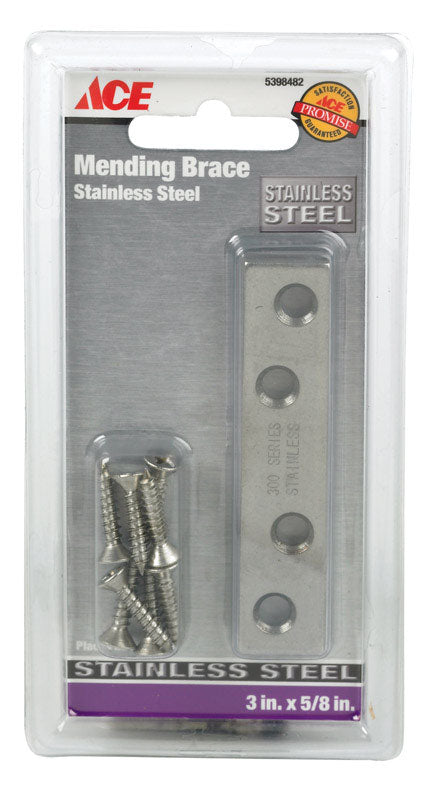 Ace Mending Brace 3 x 5/8 Stainless Steel 1 pk Carded