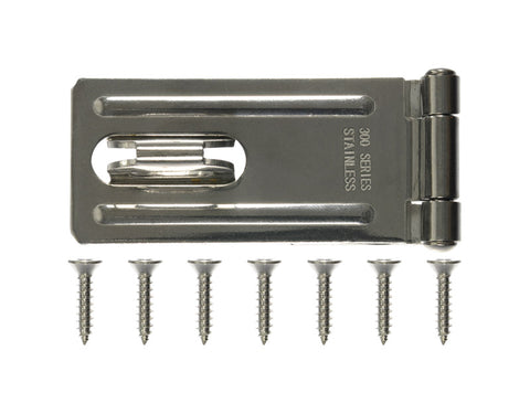 Ace Stainless Steel Fixed Staple Safety Hasp 3-1/4 in. L