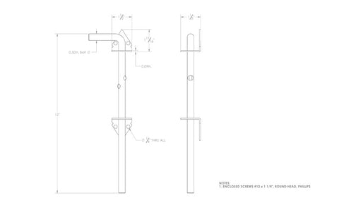 Ace 12 in. L Stainless Steel Cane Bolt 1 pk
