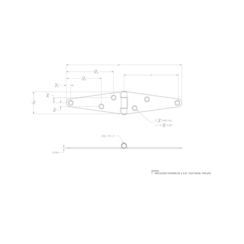 Ace 4 in. L Stainless Steel Heavy Duty Strap Hinge 1 pk