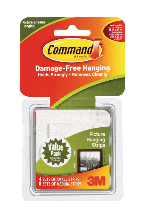 3M Command 3 lb. Foam Large Picture Hanging Strips 12 pk